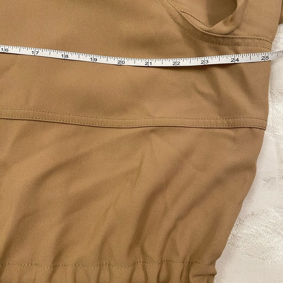 Gibson Latimer Womens Camel Beige Drawstring Tie Waist Coat jacket Size XL - Picture 5 of 12